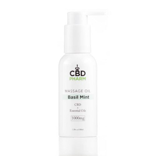 CBD Massage Oil | 1000 mg | 3.38 oz | Basil Mint